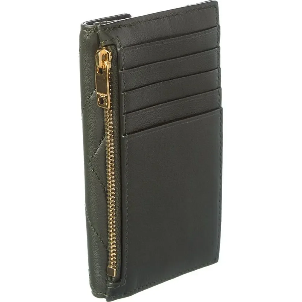 Saint Laurent Cassandre Leather Card Case, Green - Picture 3 of 4